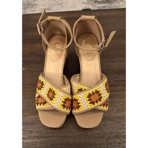 Comfort Crochet Wedge Strappy Samda Heel 6M